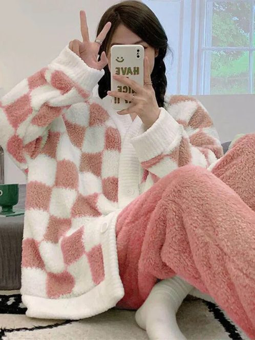 Pyjama Polaire Rose